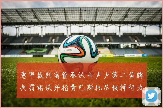 意甲裁判高管承认卡卢卢第二黄牌判罚错误并指责巴斯托尼假摔行为